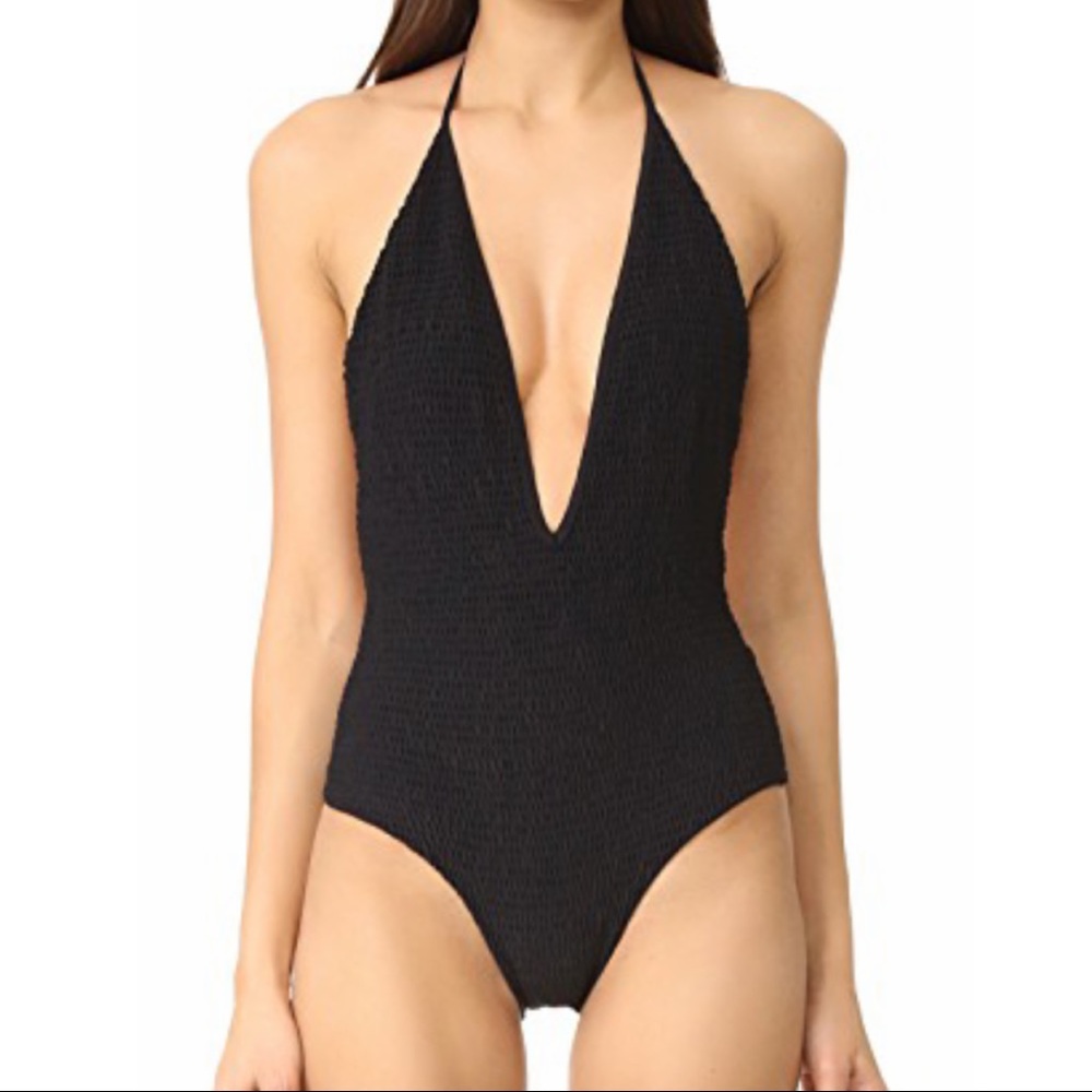Tori Praver Swinwear Deep V Kelly One Piece